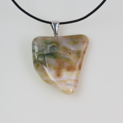 Ozeanchalcedon Anhänger mit Silberschlaufe 925 rhod.